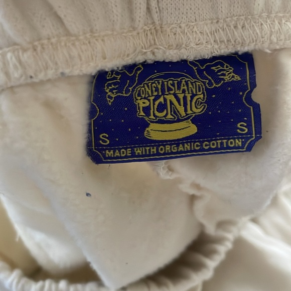 coney island picnic cream sweatpants | made with organic cotton lightly worn - Picture 5 of 5
